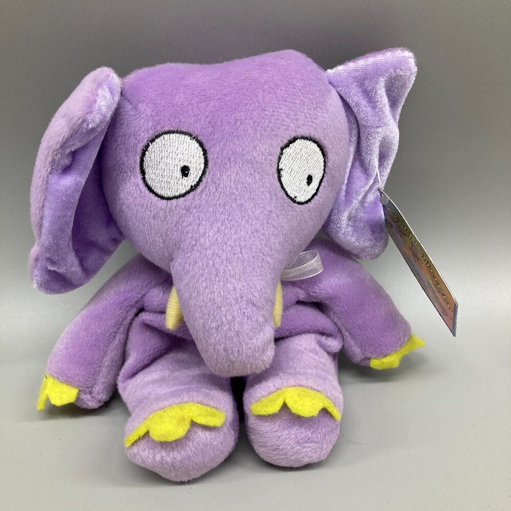 Crazy Critters Purple Elephant Plush Animal RARE Big Eyes WITH TAG